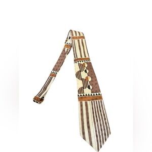 Alexander Lloyd 100% Silk Tie Made in USA 67" Long - Small Snag, Geometric As Is